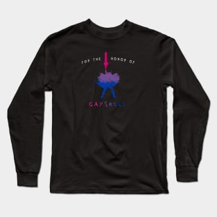 For the honor of Gayskull (bisexual flag) Long Sleeve T-Shirt